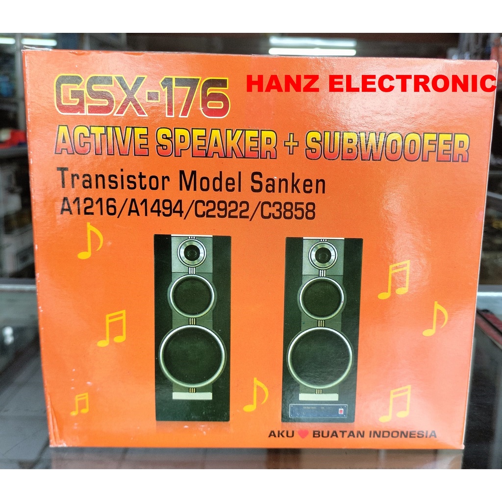 KIT POWER AMPLIFIER SPEAKER AKTIF + SUBWOOFER GSX-176 Model sanken