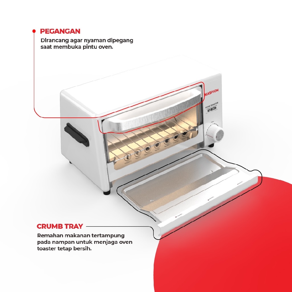 Maspion Oven Toaster (Tungku Pemanggang) MOT-901S - Kapasitas 9 Liter