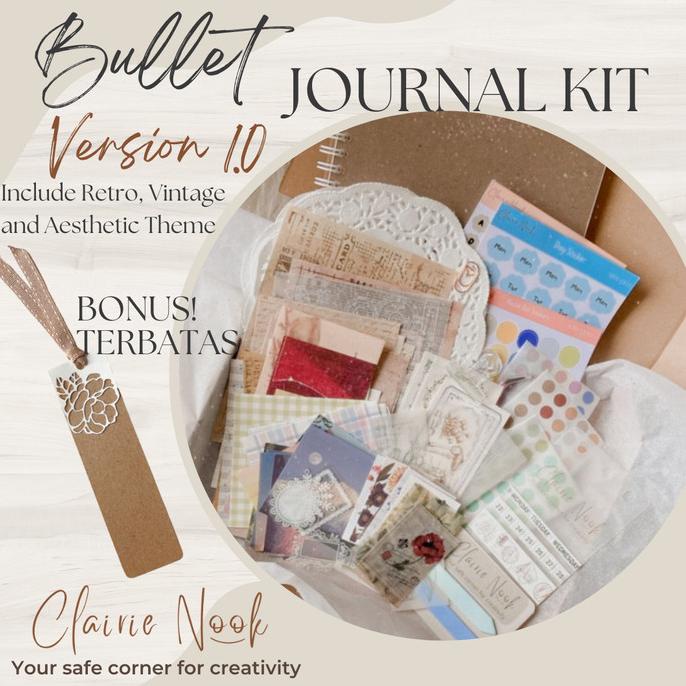 

Clairie Nook Bullet Journal Kit - Dekorasi Diary Notebook Scrapbook
