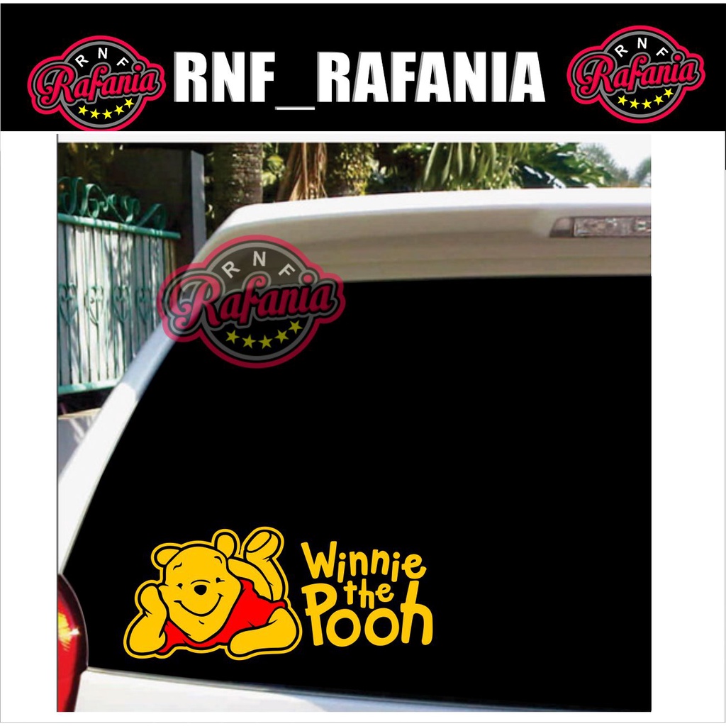 STICKER MOBIL WINNIE THE POOH TELUNGKUP PAR 1 CUTTING STIKER