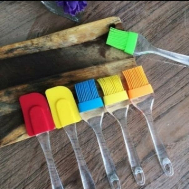 kuas spatula silikon set/satu set kuas spatula silicon besar