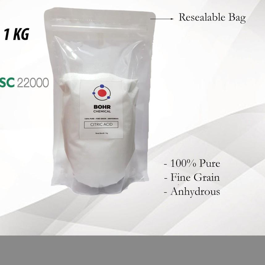 

♣ Citric Acid Anhydrous / Asam Sitrat / Asam Sitrun Food Grade 1 kg ☜