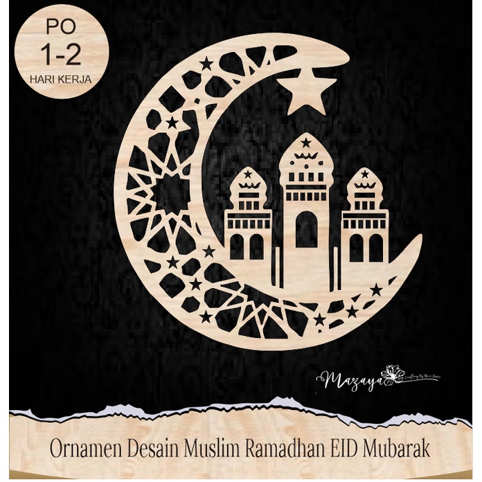 Ornamen Desain Muslim Ramadhan EID Mubarak