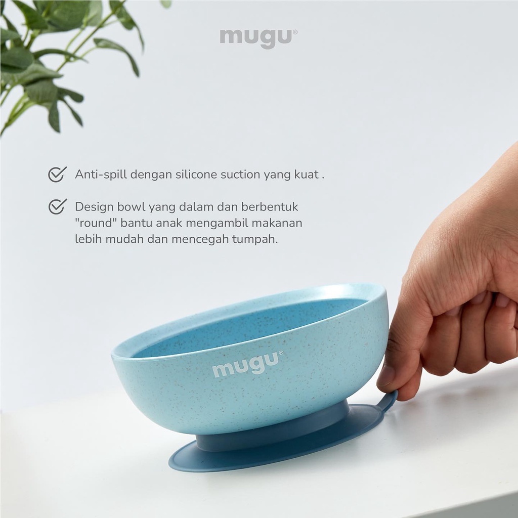 Mugu - Wheat Straw Antispill Suction Bowl / Mangkok Makan Anak