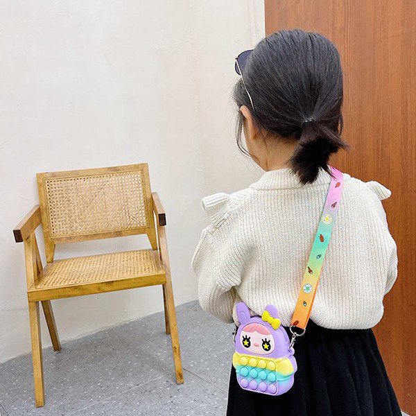VS - TAS ANAK PONY POP IT JELLY FASHION | TAS SLEMPANG ANAK SLING BAG DOMPET RAINBOW UNICORN ACC