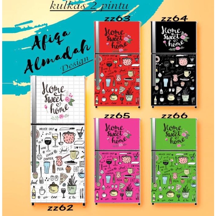 Stiker kulkas 2 pintu