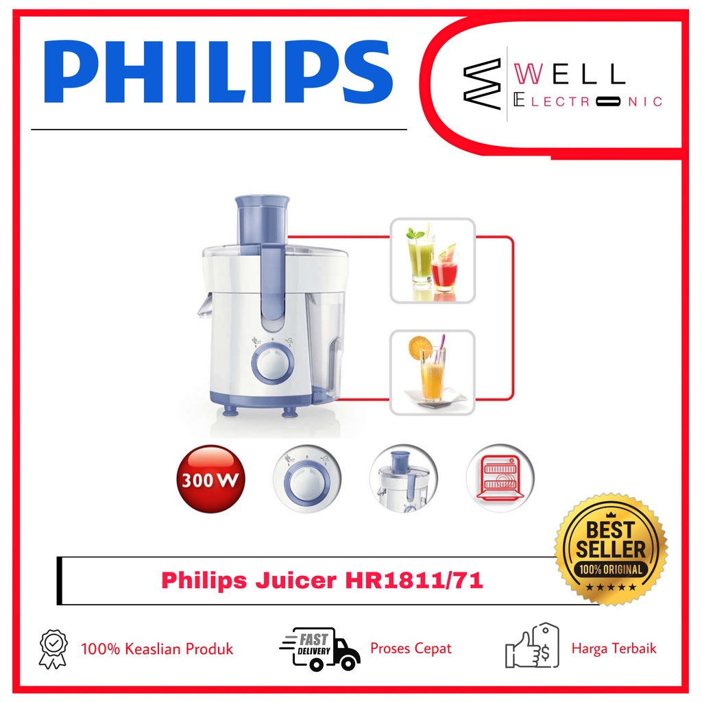 PHILIPS HR1811/71 Daily Collection Juicer Extractor HR 1811