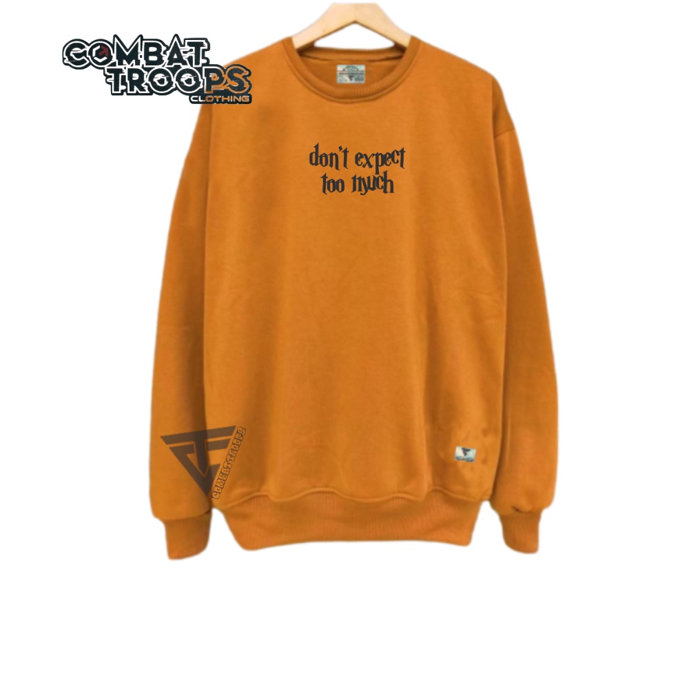 Segera Miliki Sweater Crewneck Mustard Pria Aesthetic Brand Lokal Hight Quality Oversize Kekinian Su