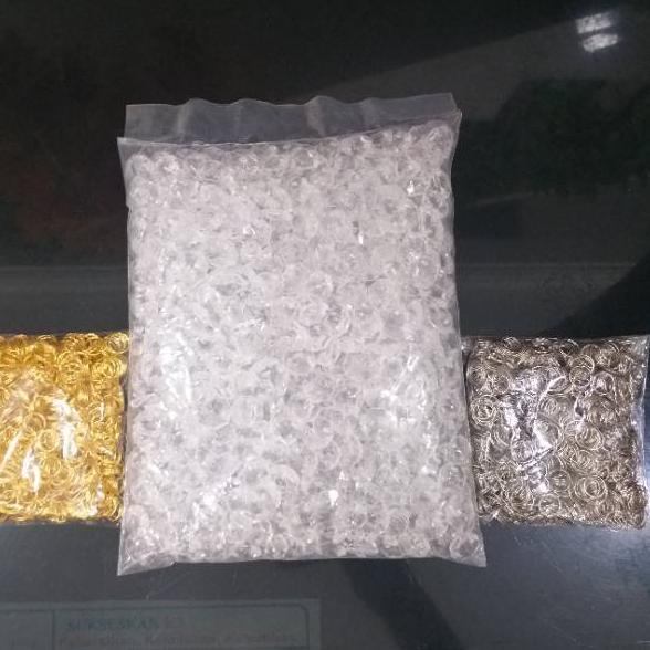 ♡ Kristal Untuk Meronce / Crystal Akrilik + Ring / Kristal Juntai ☆