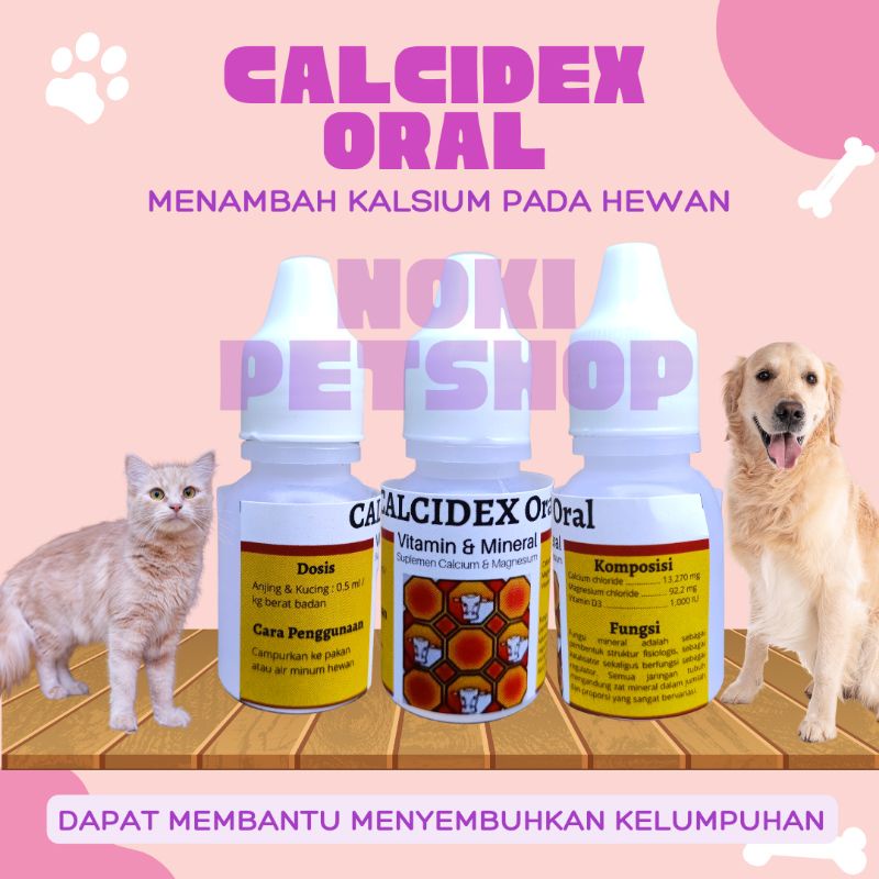 [BISA COD] CALCIDEX ORAL 10 ML VITAMIN MINERAL CALCIUM MAGNESIUM KUCING KELINCI LUMPUH KALSIUM VITAMIN KUCING GEMUK DAN BULU LEBAT NAFSU MAKAN BULU RONTOK NUTRI PLUS GEL MAGGPRO HAMIL MENYUSUI MAGPROFEED OLIVE CARE SUPLEMEN SUPPLEMEN PENGGEMUK KAMPUNG