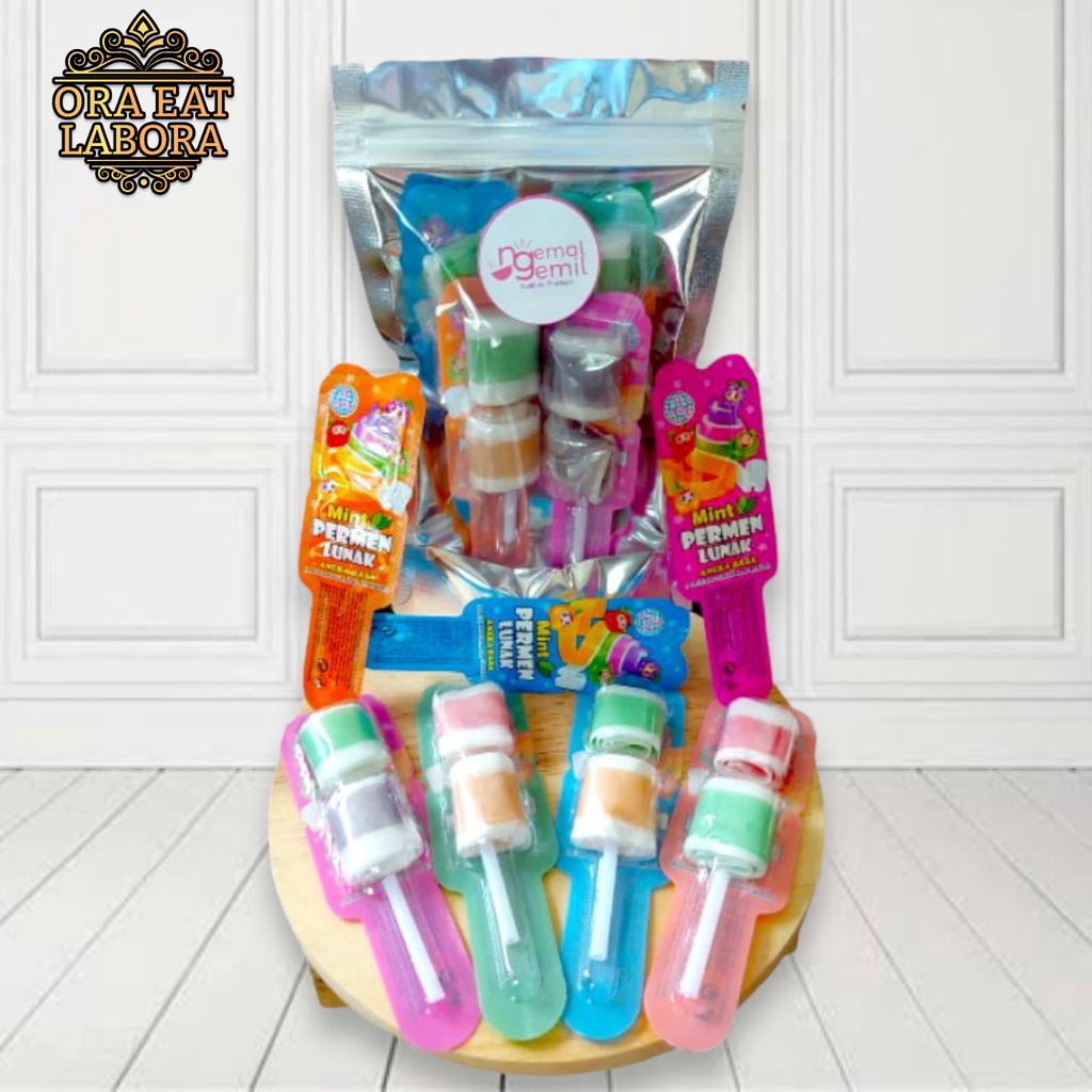 

Rainbow Roll Candy 2in1 Permen Lunak Roll Pelangi Warna Warni Kualitas Premium - Ora Eat Labora
