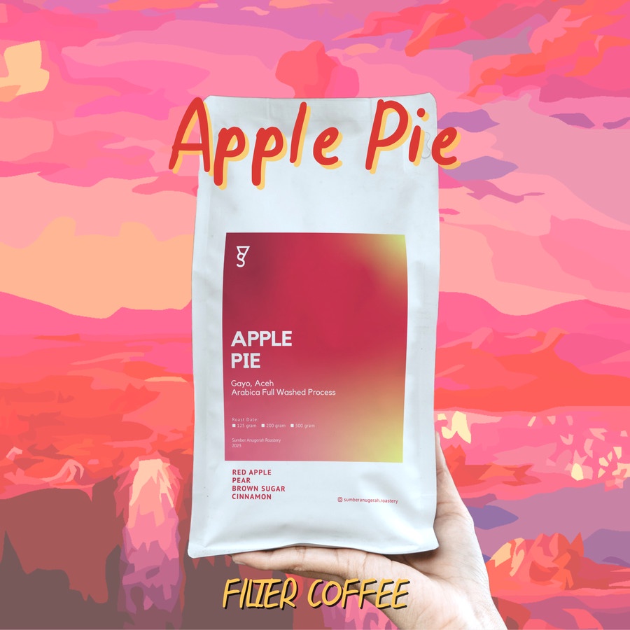 

Apple Pie Gayo Arabica Full Washed Process 500gr - Roasted Beans Biji Kopi Manual Brew Arabika - Sumber Anugerah Roastery