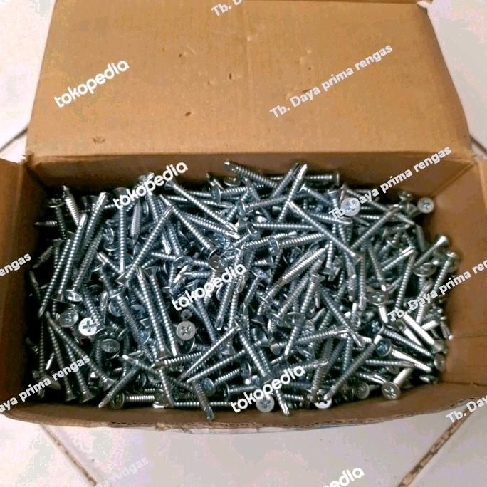 skrup roofing skrup sds skrup baja ringan kepala rata 838 isi 1000bj