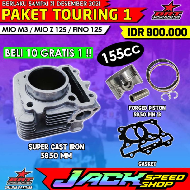 BLOK PISTON BRT MIO M3 Z S SOUL GT FINO XRIDE 125 FAZZIO GEAR 58,5mm SILINDER CYLINDER BLOCK SEHER P