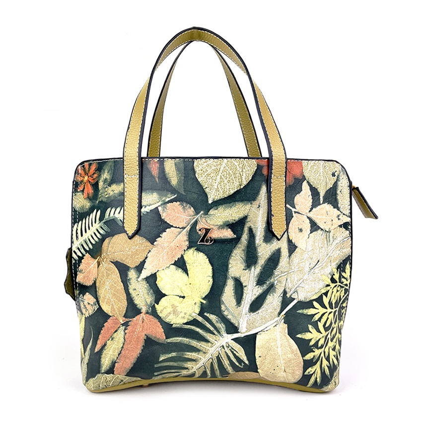 Tas Selempang Wanita Ecoprint Tote Bag Bahan Kulit Sapi Asli Garut