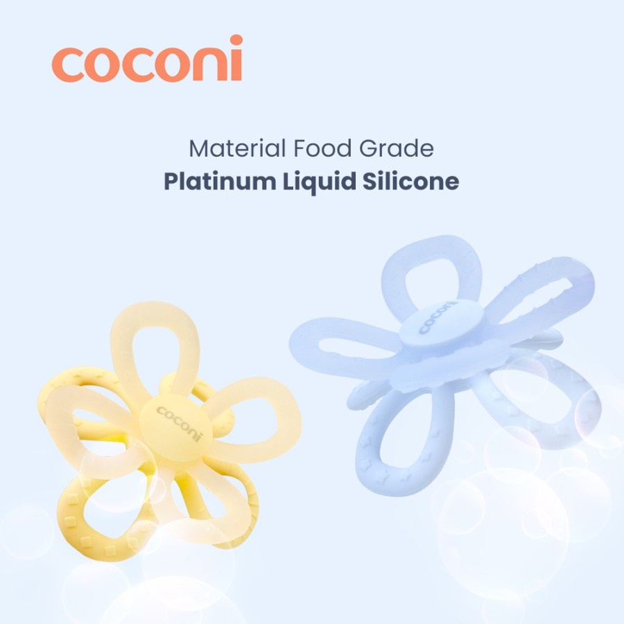 COCONI Manhattan Toy Sensory Teether | Gigitan Bayi Silicone Lembut