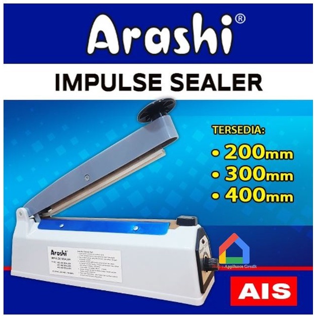 $$$$] Mesin Press Plastik Arashi 20 / 30 Cm 40 Cm / Impulse Sealer Arashi