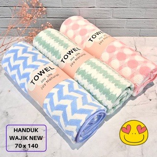 PROMO Handuk Mandi Zigzag Ukuran Standar Dewasa 70cm X 140cm  cm nyerap air bulu super halus handuk dewasa/anak-COD