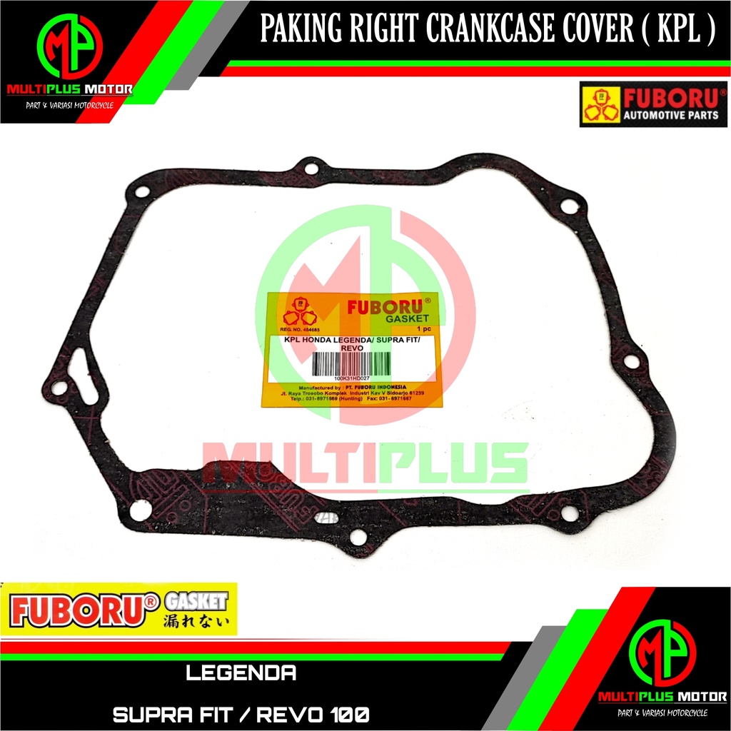 Paking Gasket Perpak KPL Right crankcase cover tutup block blok bak mesin kopling kanan FUBORU, LEGE