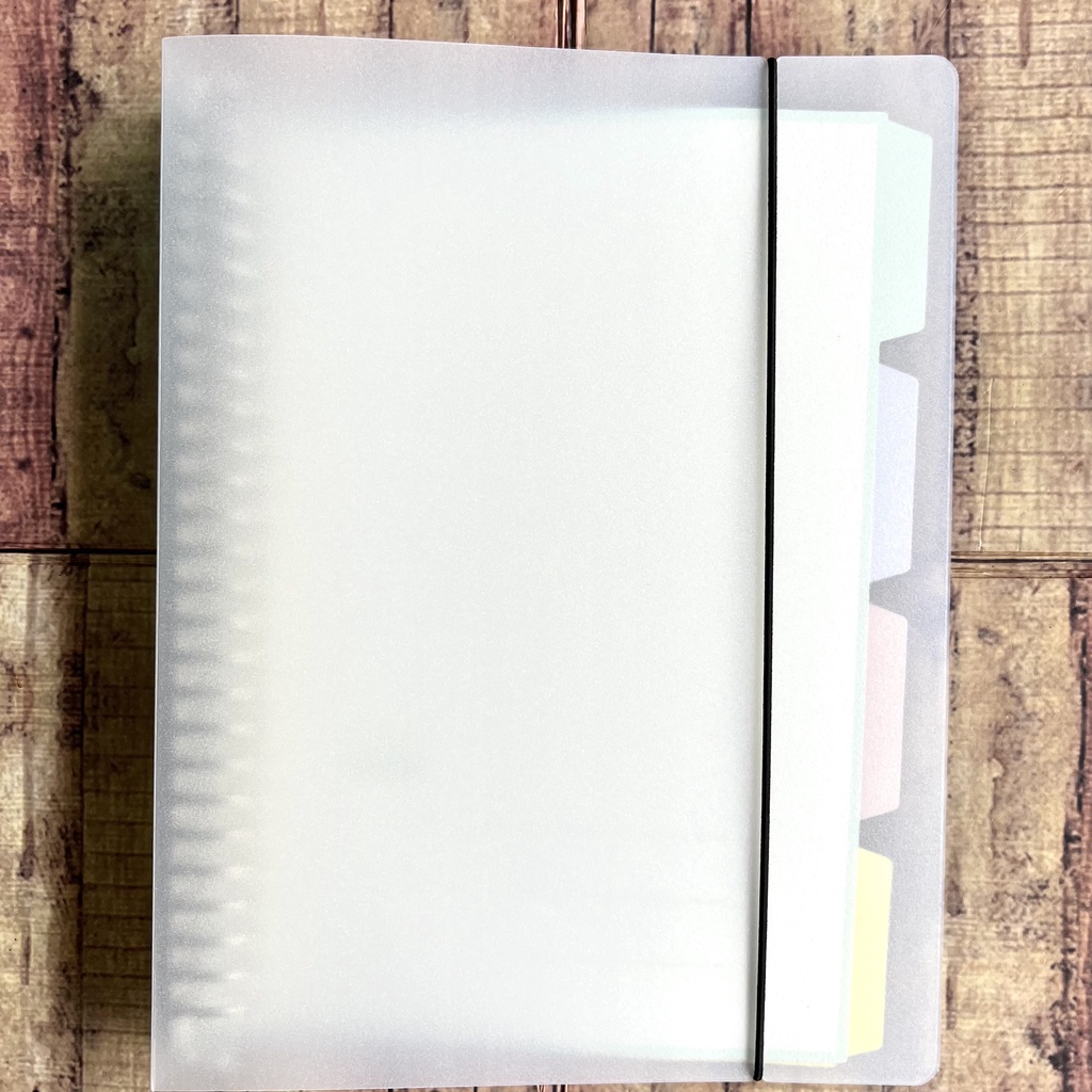 Map Binder B5 Wengu Glitter Tali Karet 26H4 - Binder Note 26 Ring Plus Tali Bonus Divider / Pembatas - Binder File B5