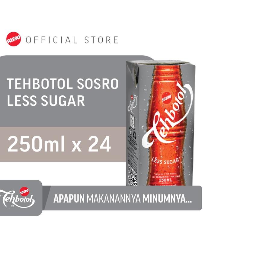 

♨ Tehbotol Sosro kotak Less Sugar 250 ml isi 24 Pcs ❋