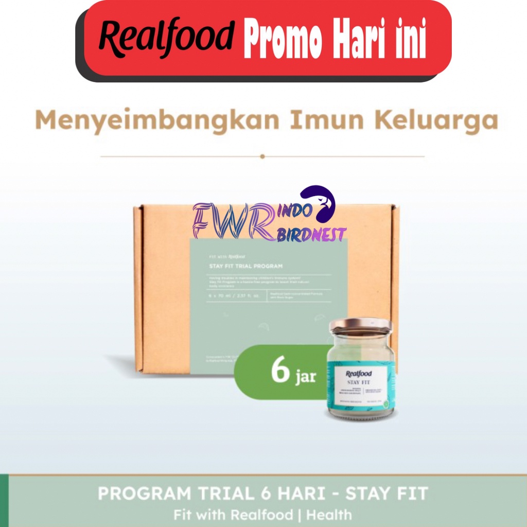 

Realfood Trial Stay Fit Program Bird's Nest dengan Gula Batu Minuman sarang walet