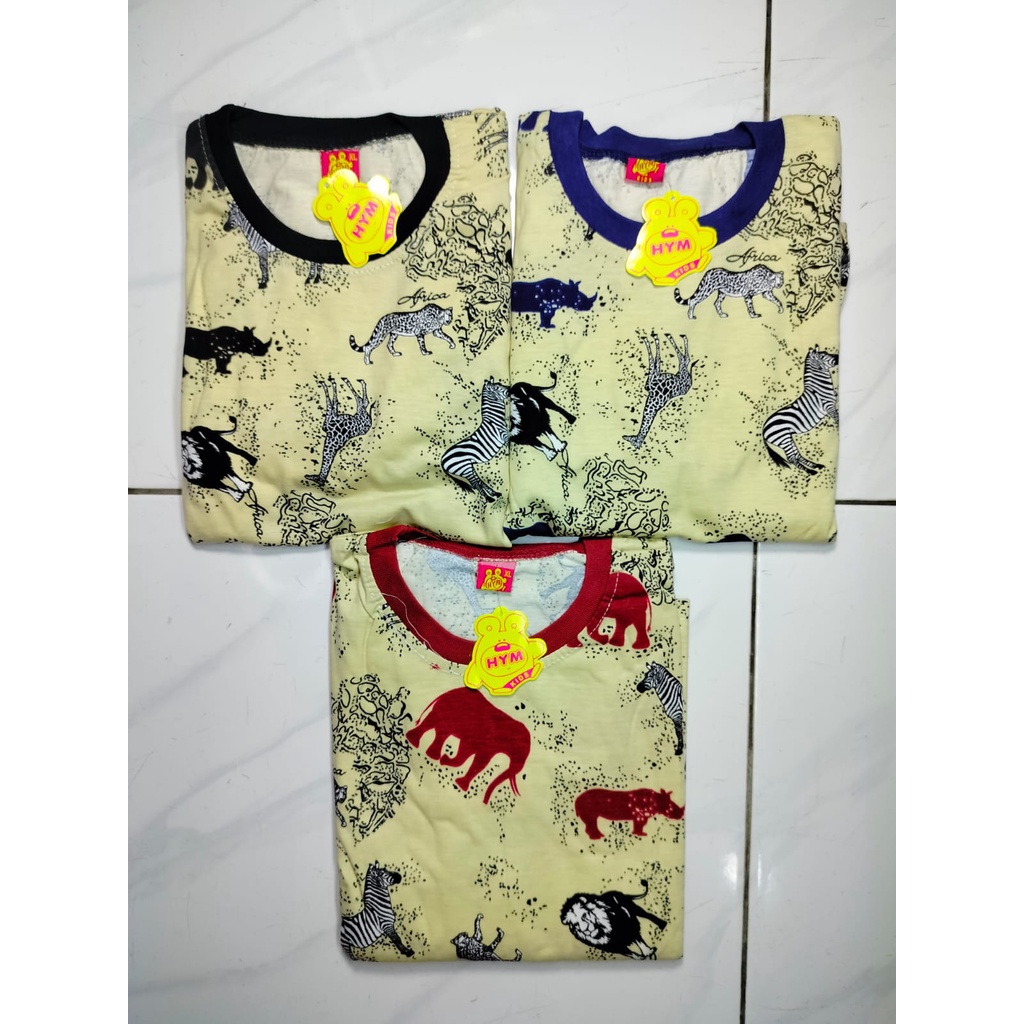Setelan Baju Anak Cowok Celana Panjang HYM by Hayami CP Hewan Afrika