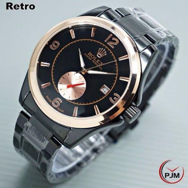 PROMO JAM TANGAN  MURAH PRIA ROLEK 6693 STAINLES TERKEREN FULL SET