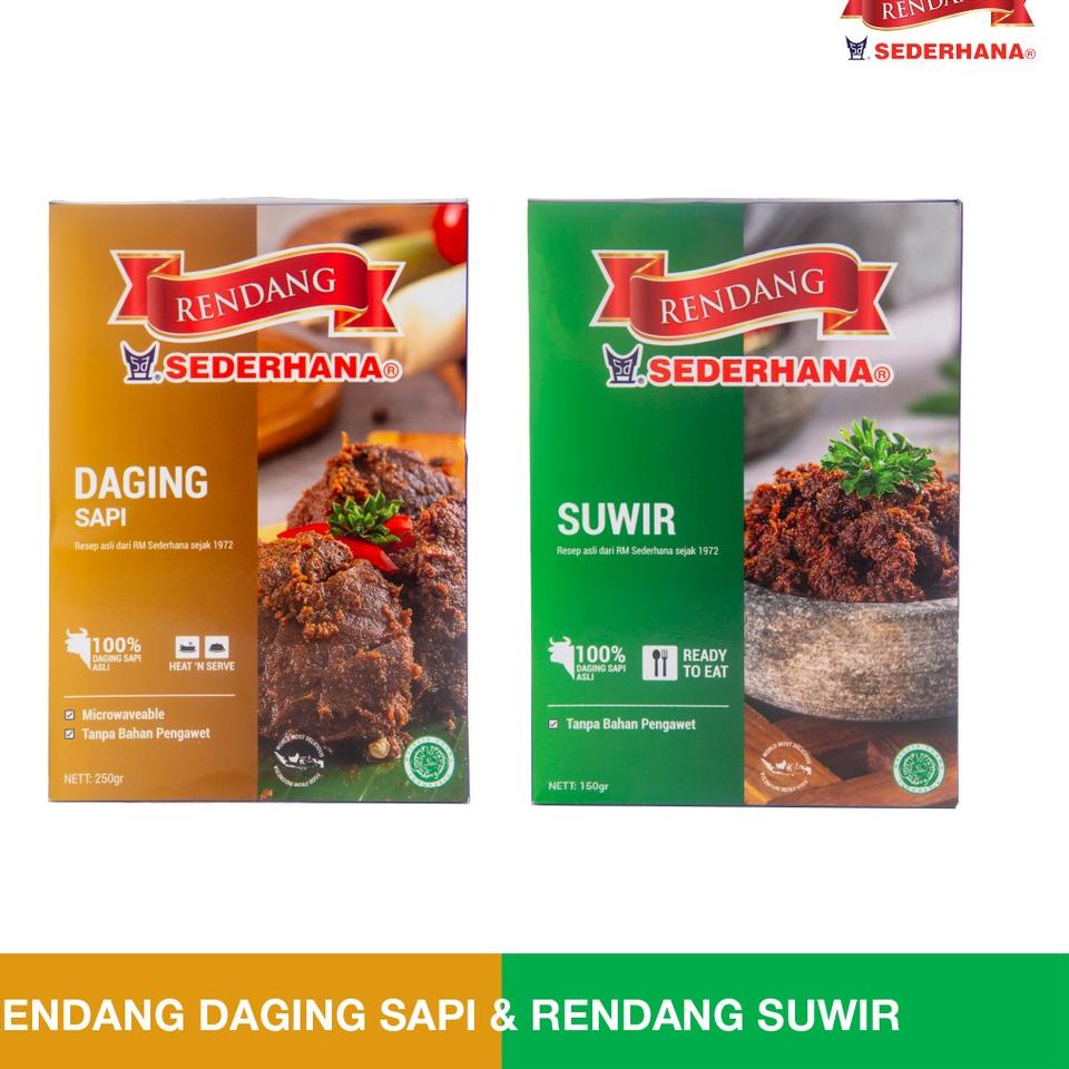

℮ Rendang Sederhana - Paket Mix Rendang Daging Sapi & Daging Suwir ♨