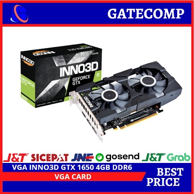 VGA INNO3D GTX 1650 4GB DDR6 TWIN X2 OC (2 Fan) Nvidia GTX1650 D6