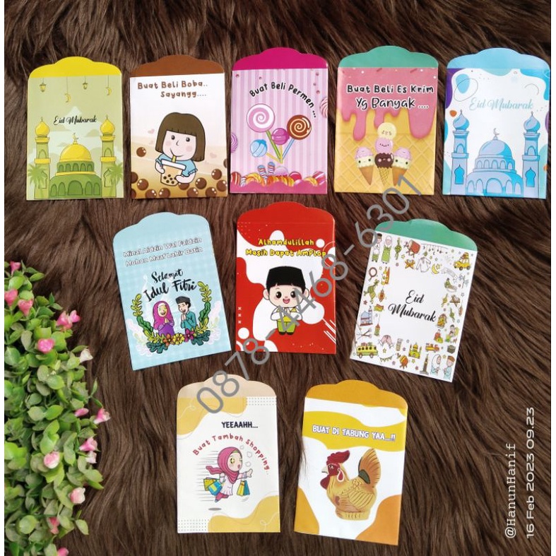 

10 pcs Amplop Lebaran Boba/ Amplop Lebaran Lucu unik / Anglao lebaran
