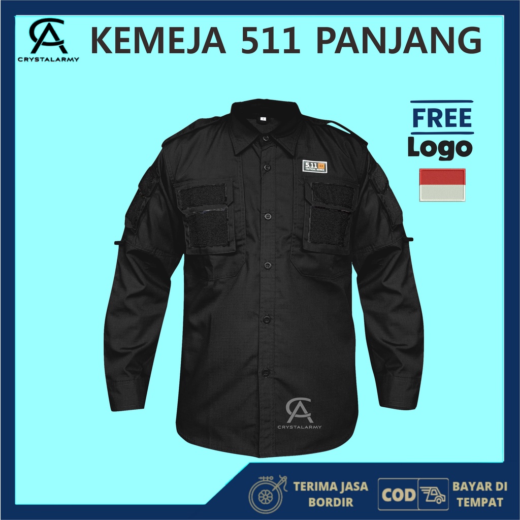 Kemeja Tactical Lengan Panjang / Baju Kerja Pria