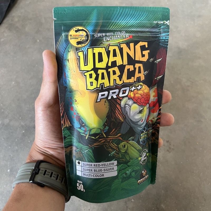COD udang kering pro++ el barca | makanan ikan predator | Pakan Ikan - UDANG KERING Pro++ [RED-YELLO