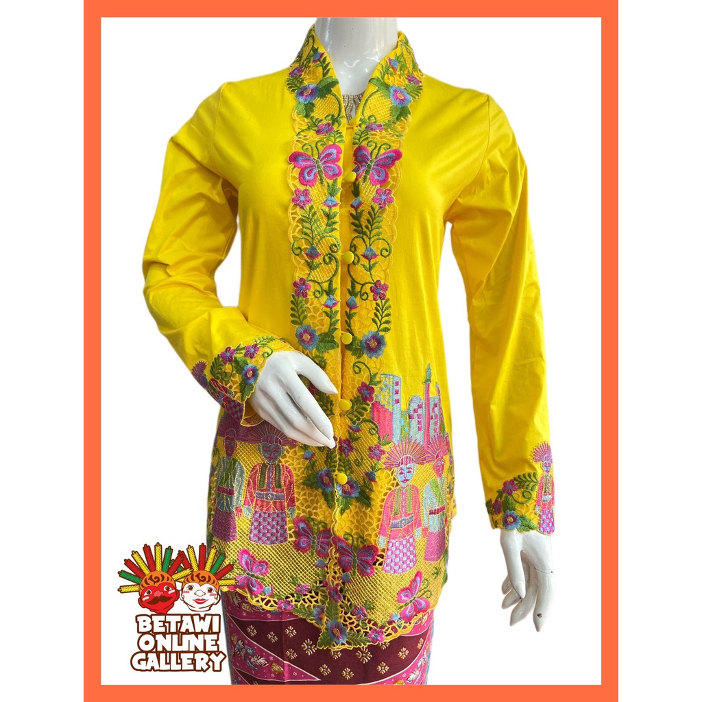 Kebaya Bordir Betawi / Kebaya Bordir Motif Ondel / Kebaya Bordir