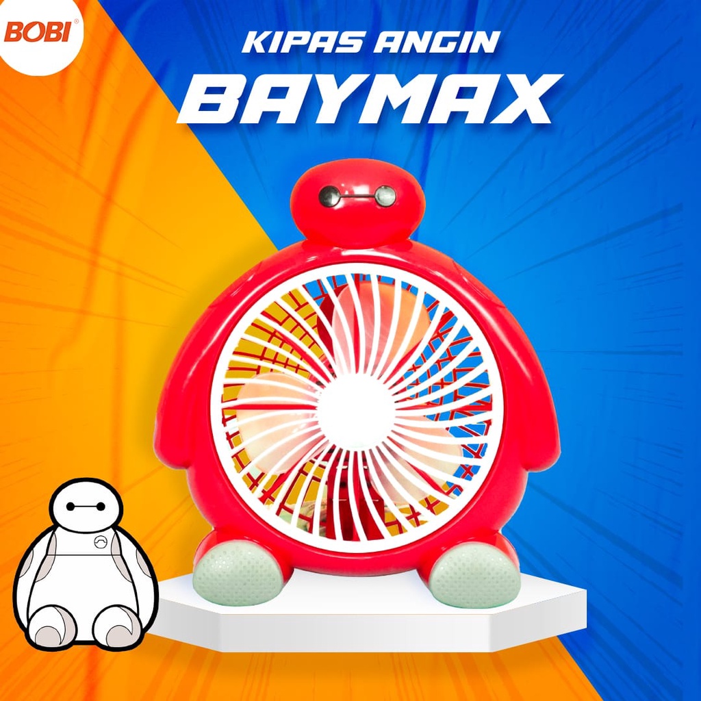 Kipas Angin Karakter / Kipas Termurah 10 inch / Kipas model Baymax Warna Random