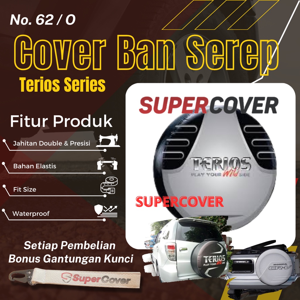 Sarung Ban Serep Daihatsu Terios Cover Ban Serep Kulit Sintetis Daihatsu Terios 62 Penutup Pelindung
