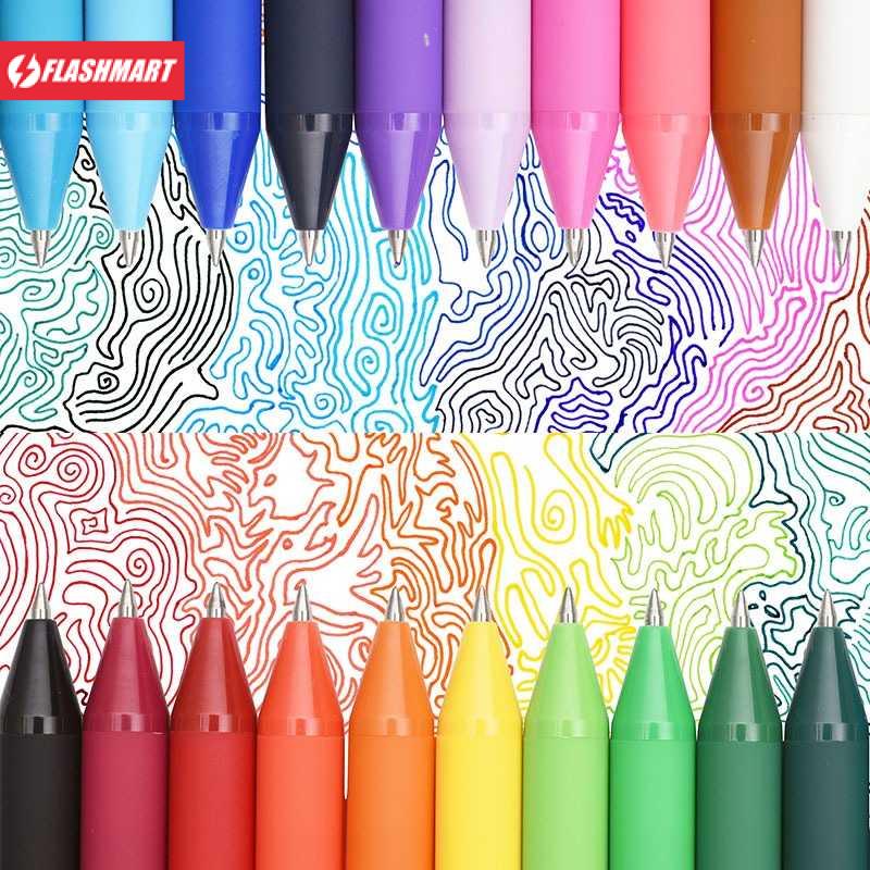 Flashmart KACO PURE Candy Gel Pen Pena Pulpen Bolpoin 0.5mm 20PCS - K1015 (Colorful Ink)