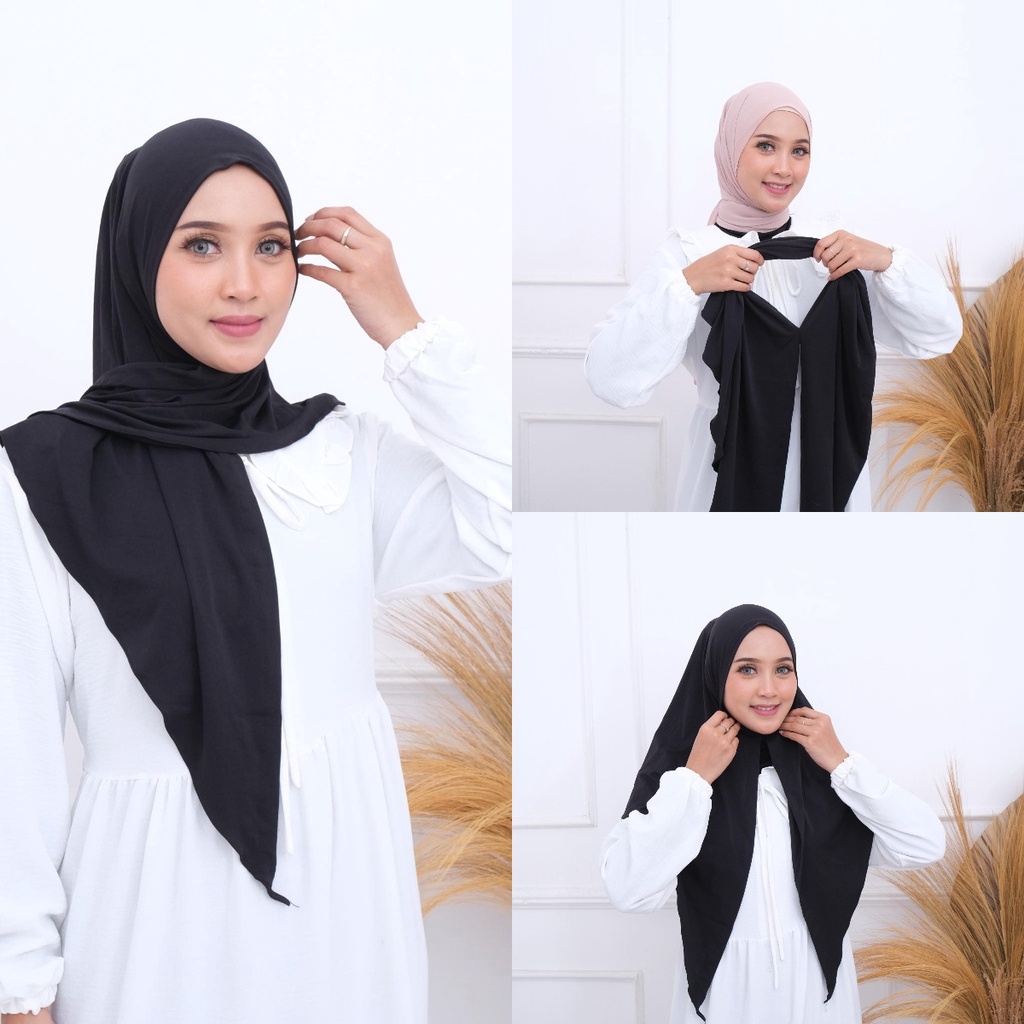 Hijab Segitiga Instan Jersey Premium