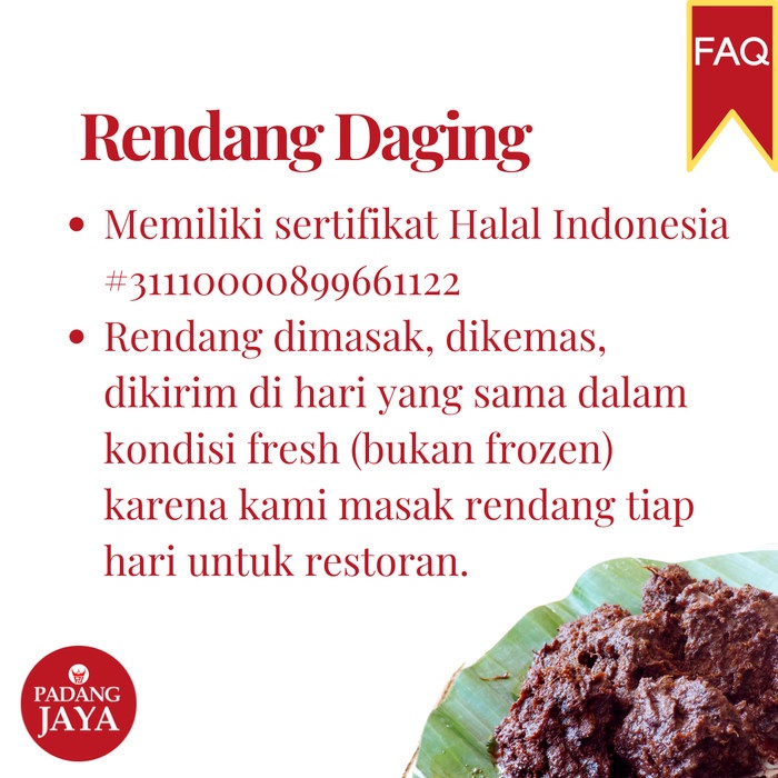 

Rendang Daging Sapi Padang Jaya Ukuran 1 Kg