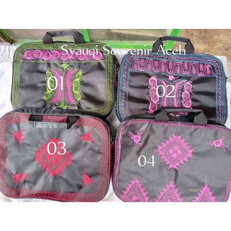 Tas laptop motif Aceh