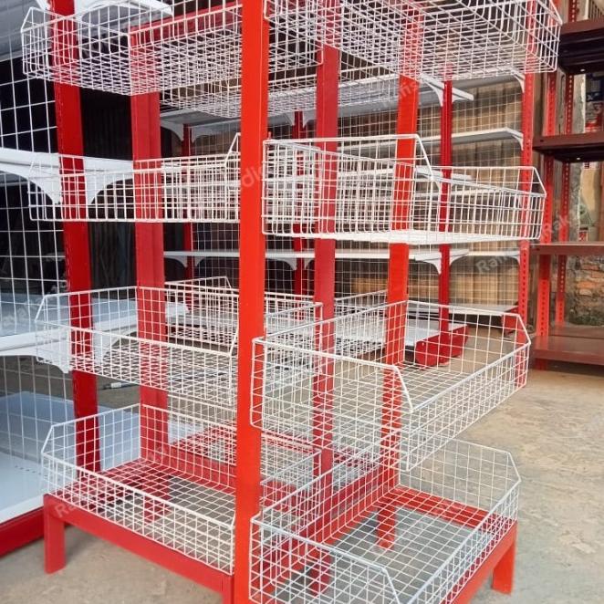Rak Toko Minimarket Warung Snack Chiki Ciki Serbaguna 4 Susun Murah