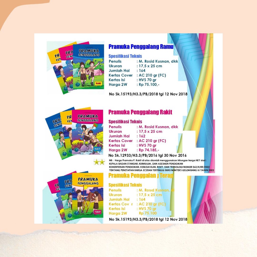 Buku Pramuka Penggalang untuk SMP/MTS - CV. Indradjaya