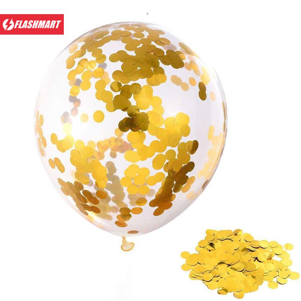 Flashmart Balon Pesta Metallic Confetti Party 12 Inch 10 PCS - EP100