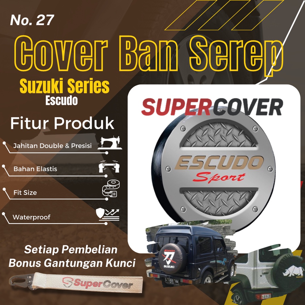 Sarung Ban Serep Suzuki Escudo Cover Ban Serep Kulit Sintetis Suzuki Escudo 27 Penutup Pelindung Sel