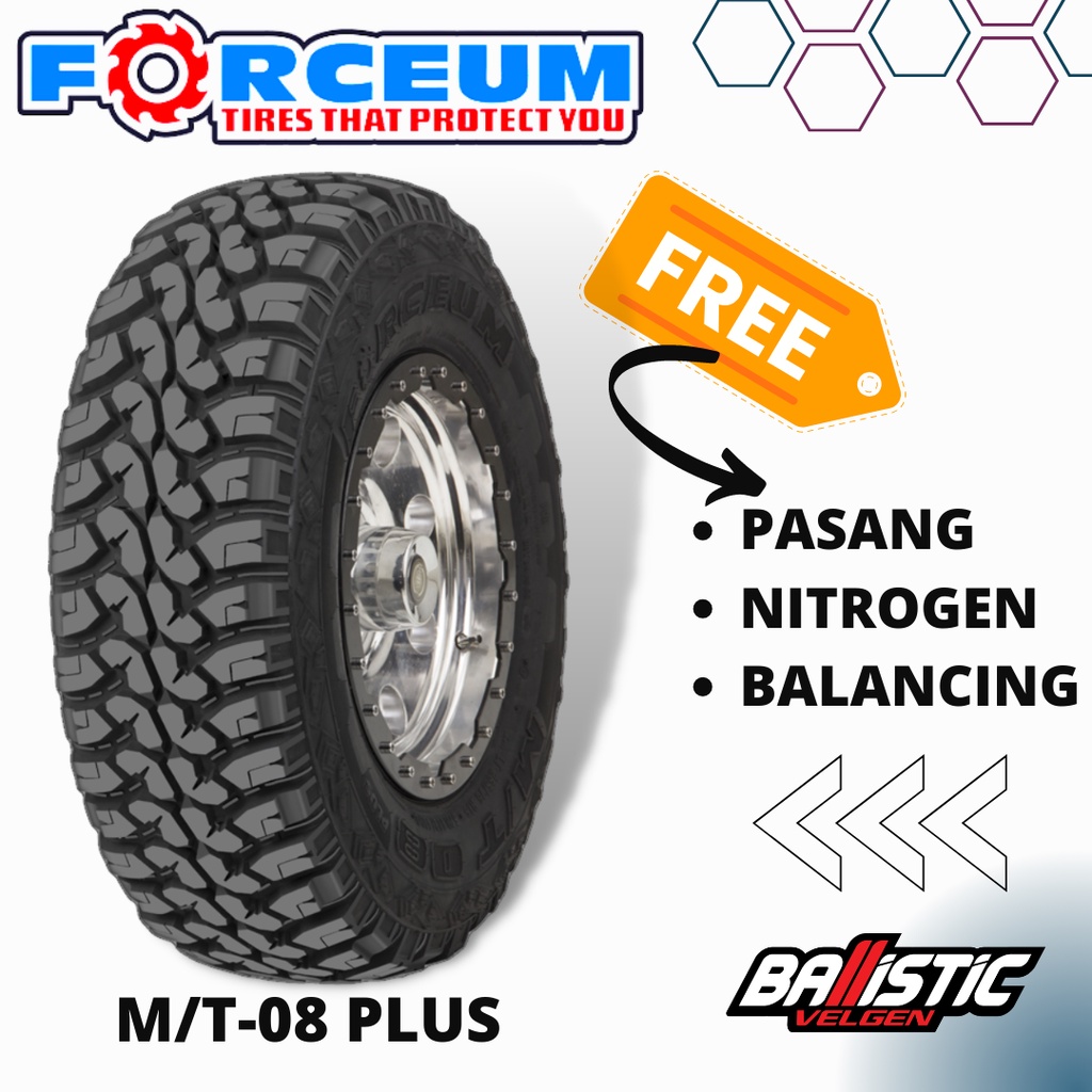 BAN MOBIL RING 15 TAPAK KASAR PACUL FORCEUM M/T 08 PLUS 235 75 R15 TUBLESS BUAT OFF-ROAD