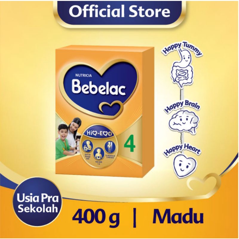 Susu Bebelac 4 madu 400gr Susu Pertumbuhan Anak 3-5 Tahun