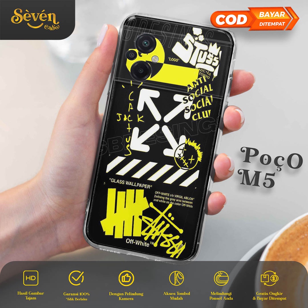 SEVEN Soft Case Poco M5 M5 Pro M5s M3 M3 Pro 5G - Casing Hp Poco M5 M5 Pro M5s M3 M3 Pro 5G - ( Kaws