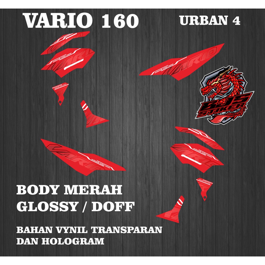Striping vario 160 - Stiker Decal vario 160 2022 URBAN 4 MERAH