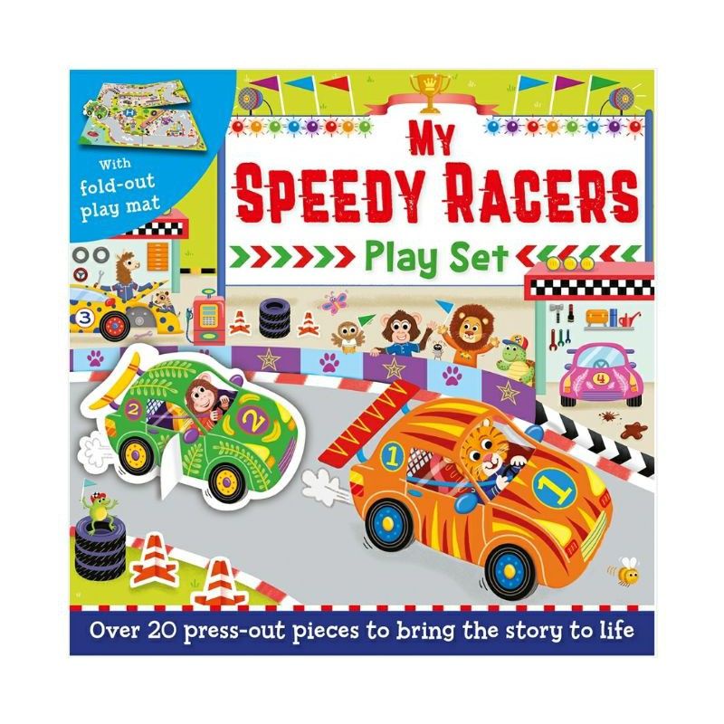 PRESS-OUT AND PLAY BOARD: MY SPEEDY RACERS PLAY SET