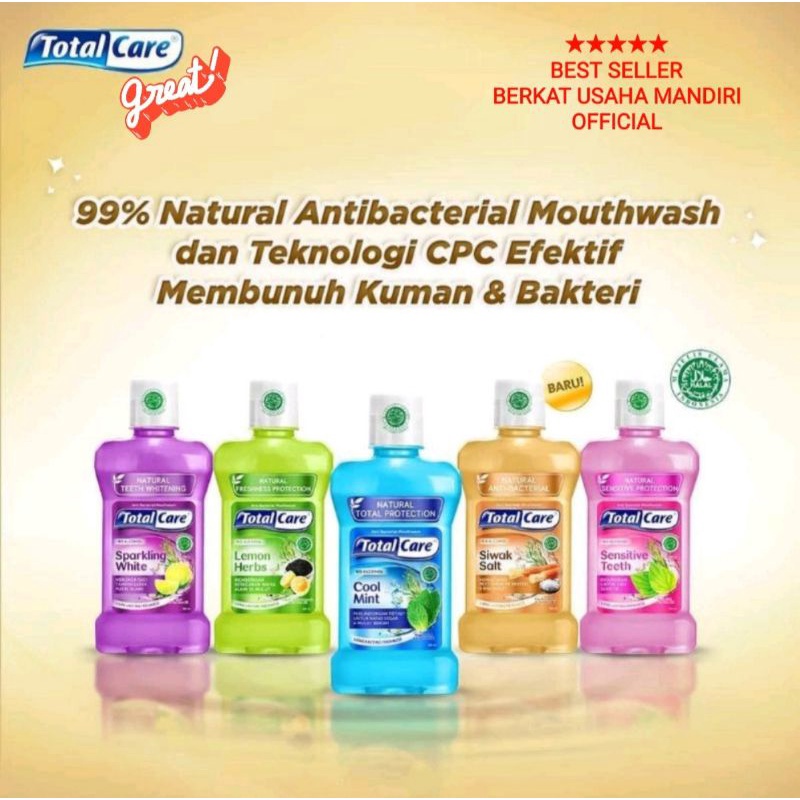 Total Care Natural Menyegarkan Nafas Alami Anti Bacterial non Alkohol 100ml